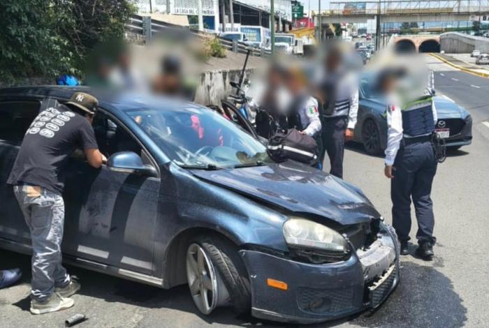 Accidente automovilístico deja un herido en el Libramiento Oriente de Morelia