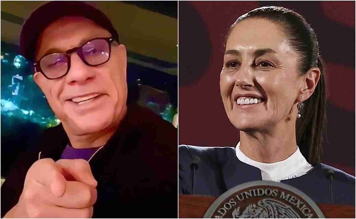 Actor Jean-Claude Van Damme felicita a Sheinbaum por su triunfo electoral