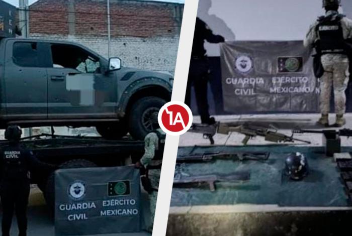 Aguililla: aseguran ars3nal con barret, gran4das y m3trall3tas; muer3n dos hombres