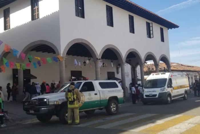 Alarma fuga de gas en el mercado municipal de Pátzcuaro