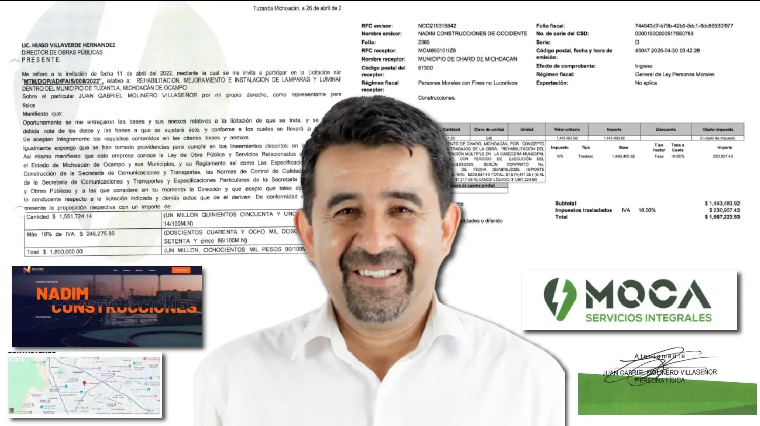 Alcalde de Charo realiza obras millonarias con su propia constructora