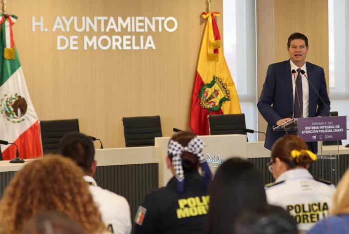 Alfonso Martínez pone en marcha el Sistema Integral de Atención Policial de Morelia