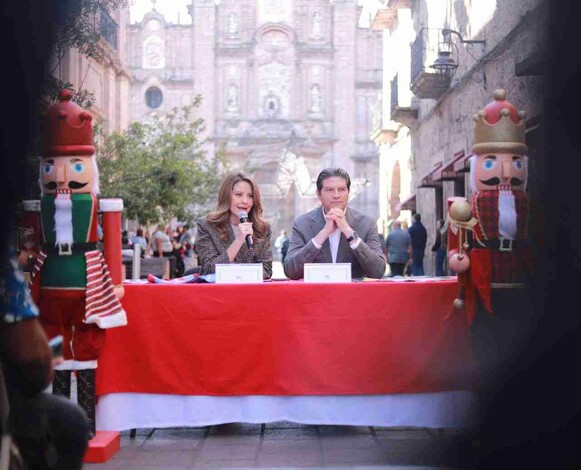 Alfonso Martínez y Paola Delgadillo presentan actividades de la ‘Navidad Mágica en Morelia’