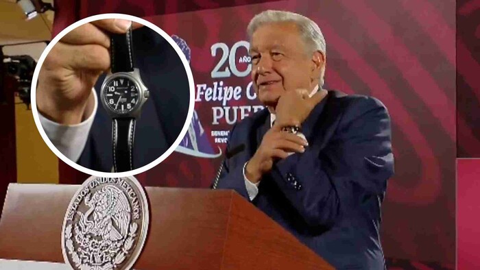 AMLO rifa un reloj entre reporteros que acudieron a la ‘mañanera’