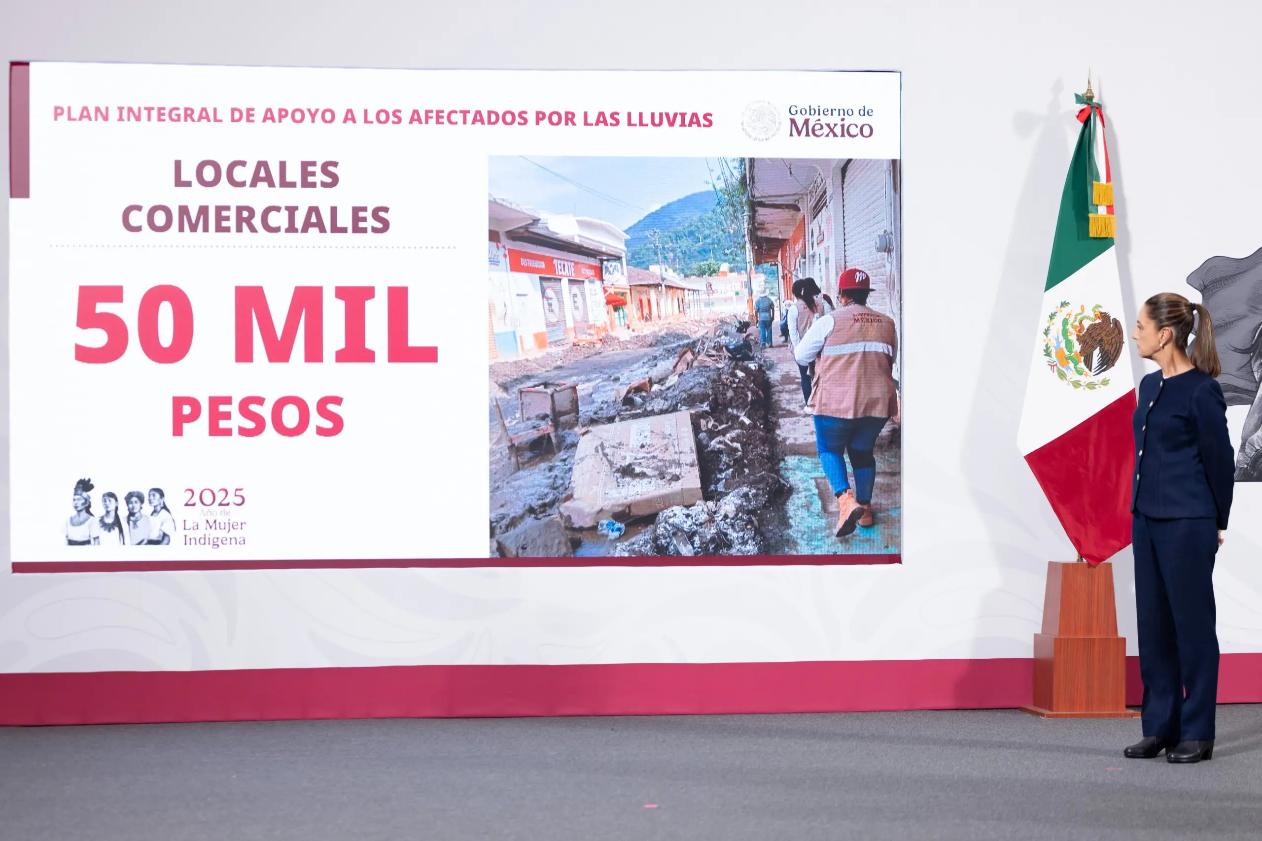 ANUNCIA PRESIDENTA CLAUDIA SHEINBAUM INVERSIÓN INICIAL DE 10 MIL MDP EN APOYOS DIRECTOS A DAMNIFICADOS POR LAS LLUVIAS