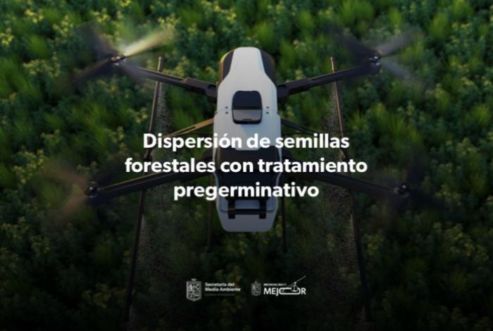 Arranca reforestación por aire; con drones se lanzarán más de 200 mil semillas: Bedolla