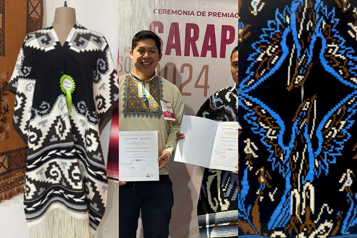 Artesanos michoacanos ganan tercer lugar en Concurso Nacional del Sarape