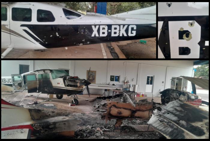 Ataque armado y con drones deja tres aeronaves incendiadas y dañadas en Tepalcatepec