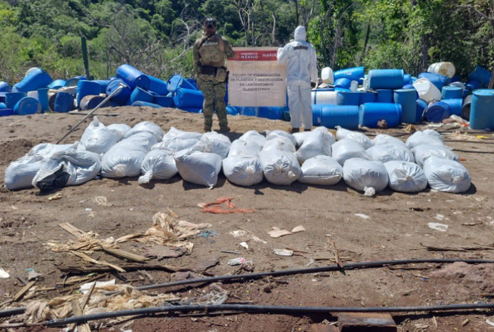 Autoridades desmantelan 3 laboratorios y decomisan casi 17 toneladas de droga en Sinaloa
