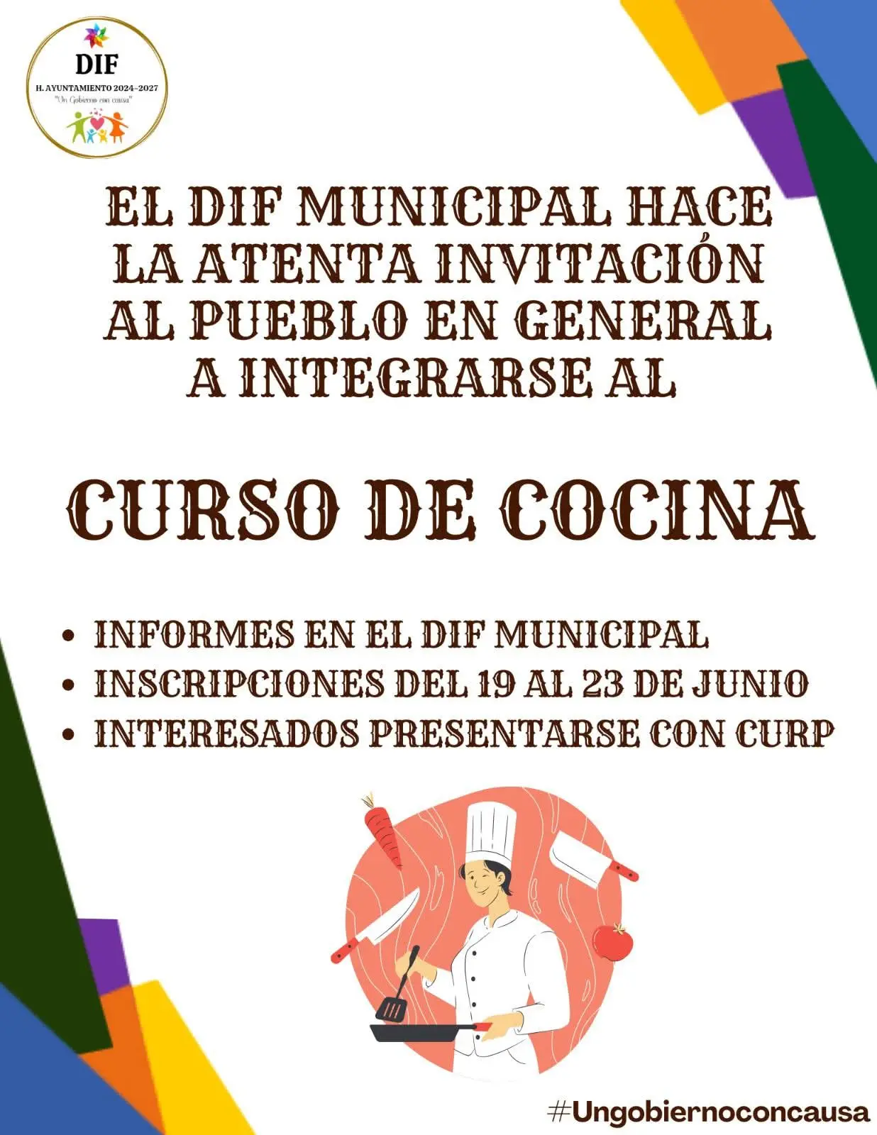 Ayuntamiento de Morelos abre inscripciones para curso de cocina a través del DIF municipal