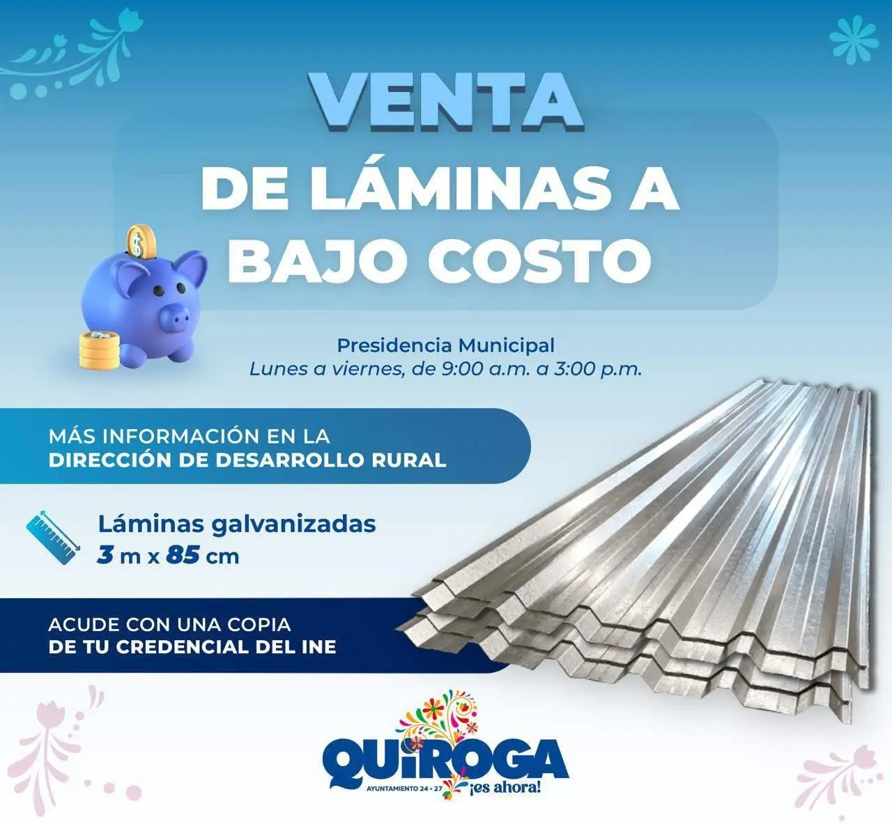 Ayuntamiento de Quiroga impulsa programa de apoyo para el mejoramiento de vivienda