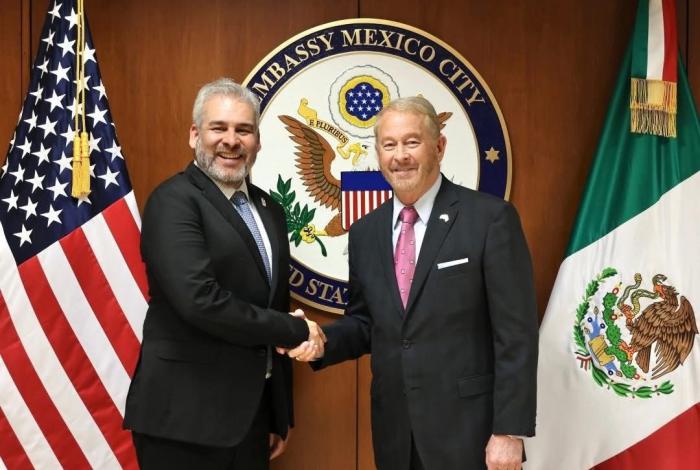 Bedolla y embajador de EU acuerdan cooperación y trabajo conjunto