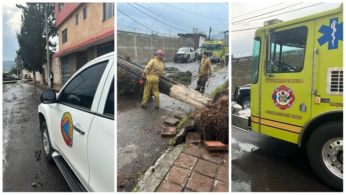 Brigadas intermunicipales atienden incidencias por lluvias de este miércoles