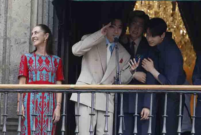 BTS revela video inédito de su reunión con Claudia Sheinbaum