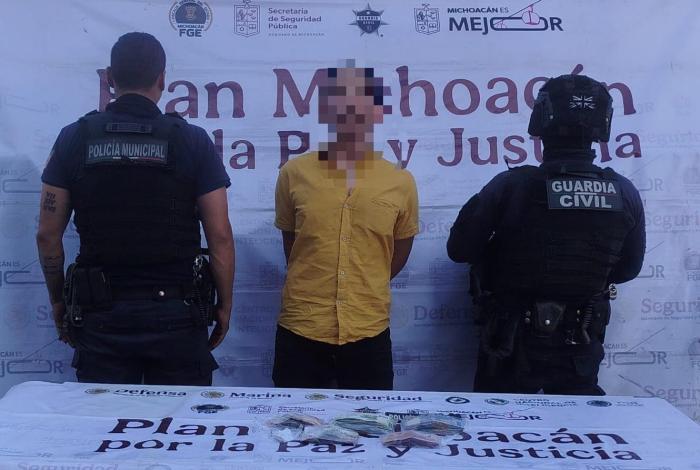 Cae asaltante de comercios en Jacona