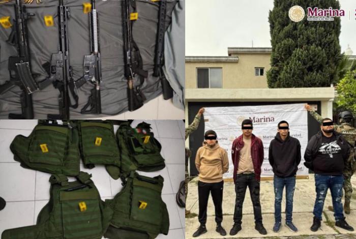Caen 6 en Zapopan tras cateos simultáneos de la Marina y FGR; aseguran armas y droga
