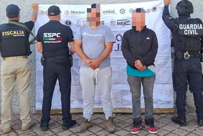Caen dos personas de grupo delictivo dedicado al robo de ganado en localidades de Morelia