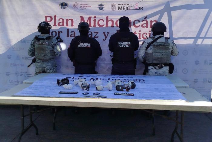 Cámaras de vigilancia ilegales aseguradas en Jacona: SSP