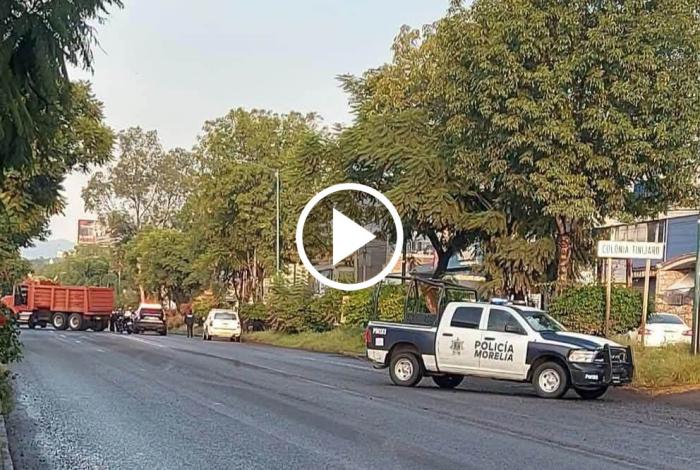 Camión embiste a motociclista en la salida a Quiroga, en Morelia
