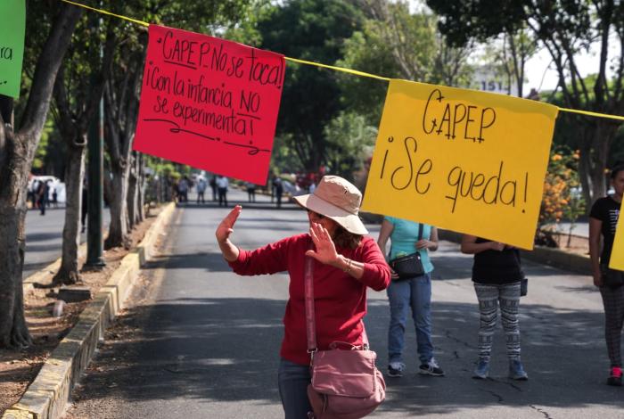 Capep se movilizan en Morelia, entre cierres viales