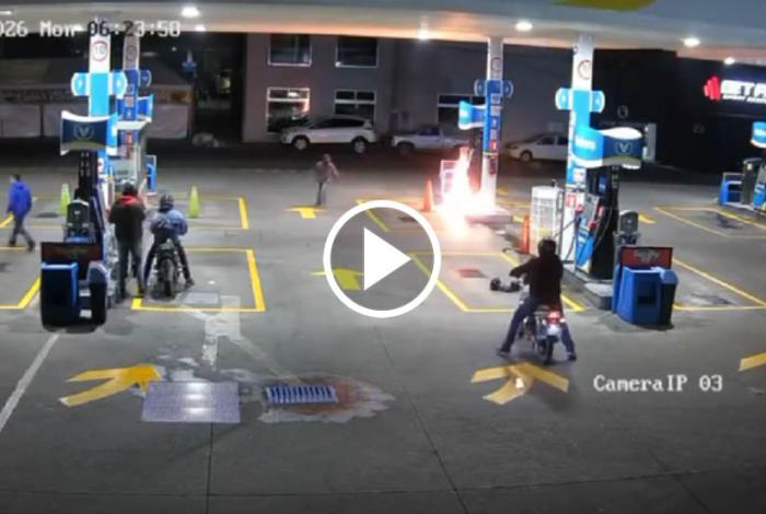 Captan conato de inc3ndio en gasolinera de Zamora