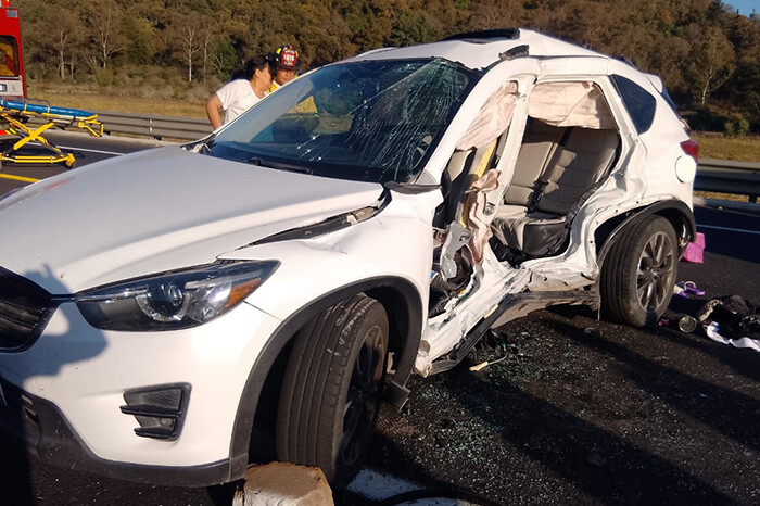 Carambola vehicular deja 5 heridos en la carretera Pátzcuaro-Cuitzeo