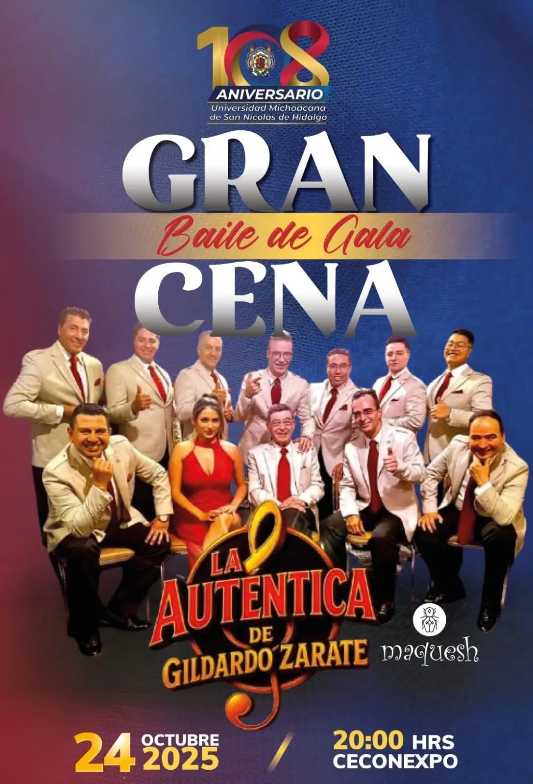 ¡Celebra el 108 aniversario de la UMSNH!, 24 de octubre, Baile de Gala