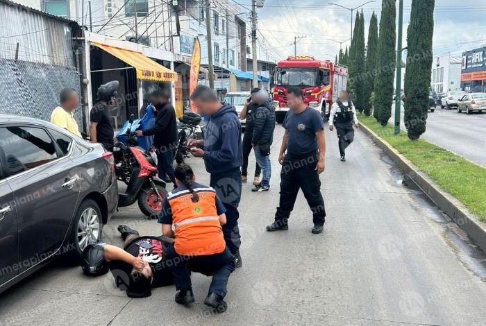 Choque deja motociclista lesionado en Av. Periodismo, en Morelia