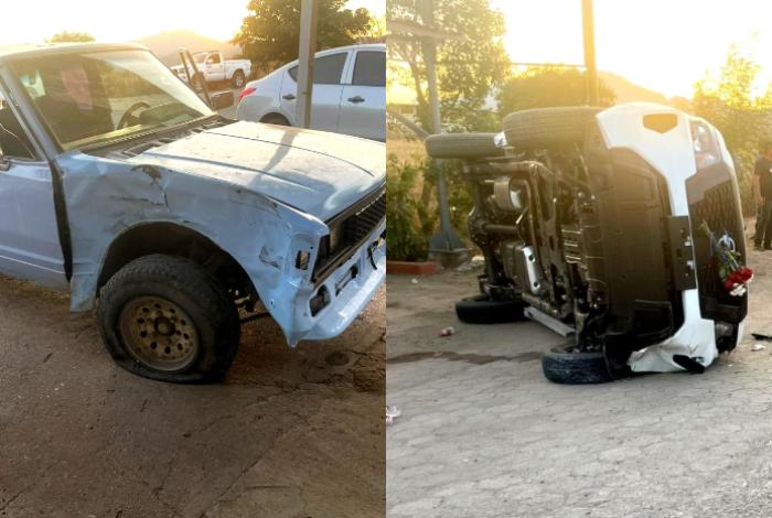 Choque entre dos camionetas deja tres personas lesionadas en Huetamo