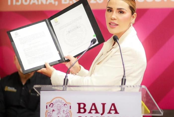 CJNG lanza amenazas contra gobernadora de Baja California en narcomantas