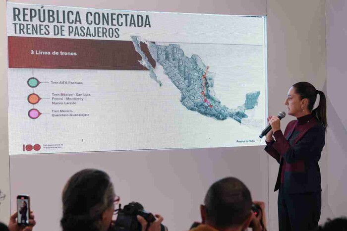 CLAUDIA SHEINBAUM PRESENTA TRES NUEVAS RUTAS DEL TREN DE PASAJEROS