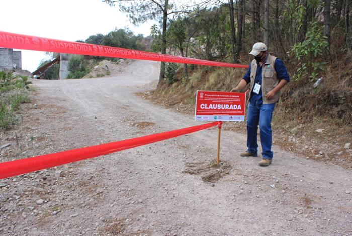 Clausuran construcción de conjunto habitacional al sur de Morelia por falta de autorización ambiental