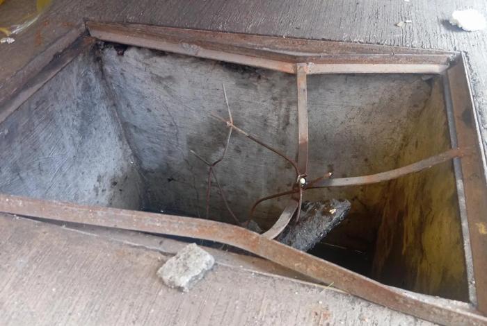 Colapsan drenajes recién rehabilitados en camellones del auditorio de Morelia