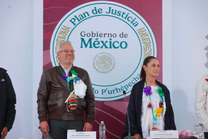 "Combatir la extorsión y cuotas", la instrucción que dejó Sheinbaum a Bedolla en su última visita