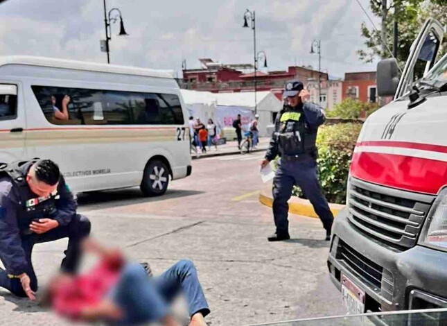 Combi atropella a una abuelita en Morelia