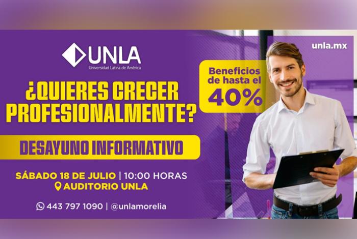 Conoce la oferta de Posgrados y Sistema Ejecutivo UNLA en un desayuno con beneficios exclusivos