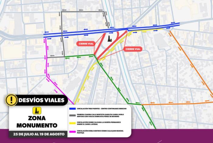 Conoce los ajustes viales en la zona del Obelisco por obras del teleférico y Morebús