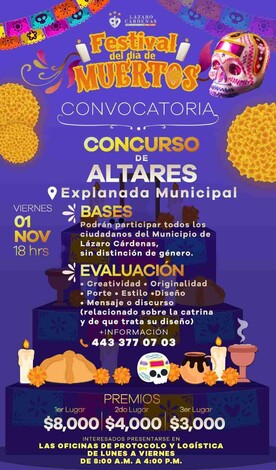 Convoca Gobierno Municipal al Concurso de Altares en la Explanada Municipal