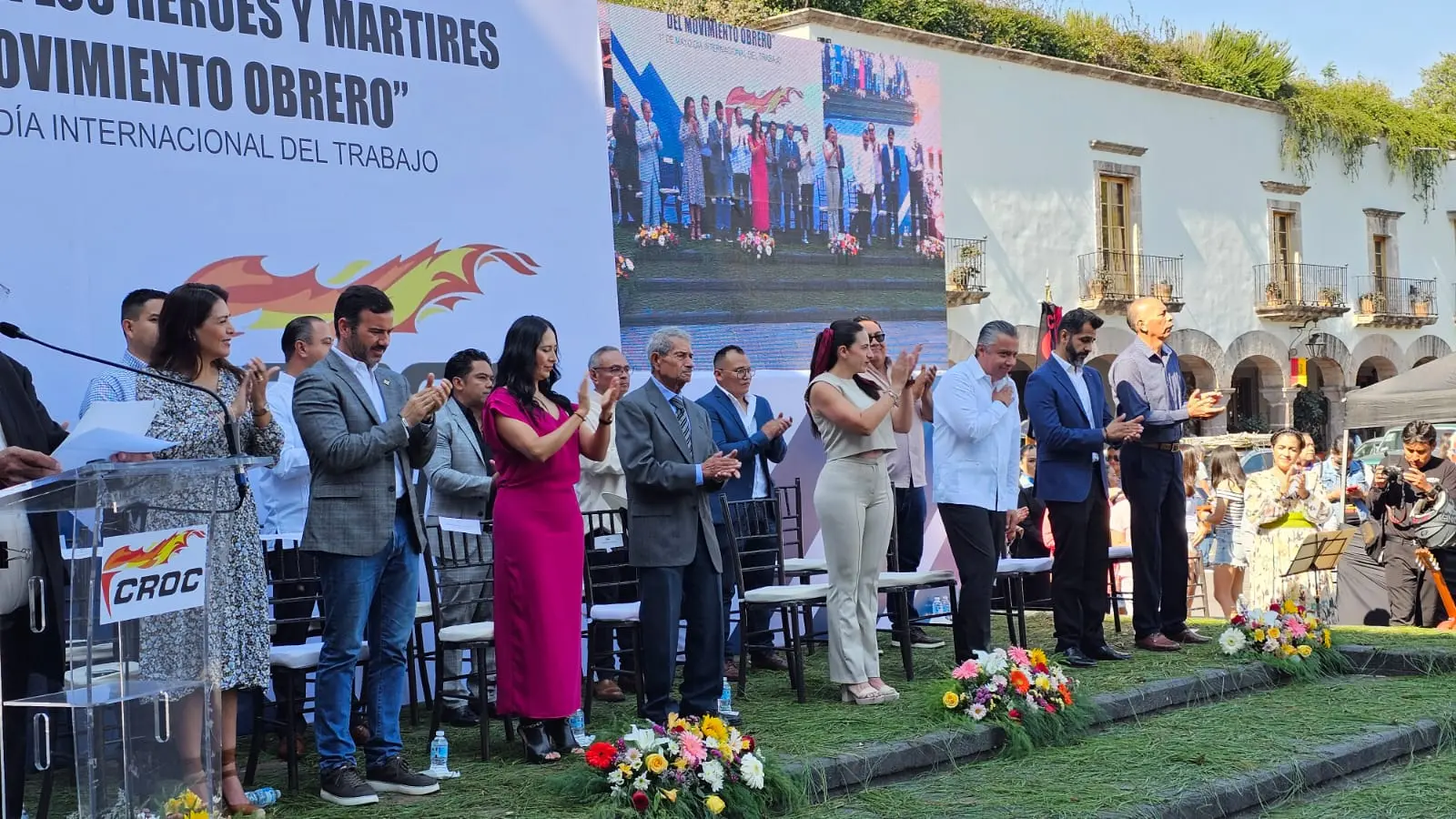 CROC rinde homenaje a los mártires de Cananea y Río Blanco en Morelia