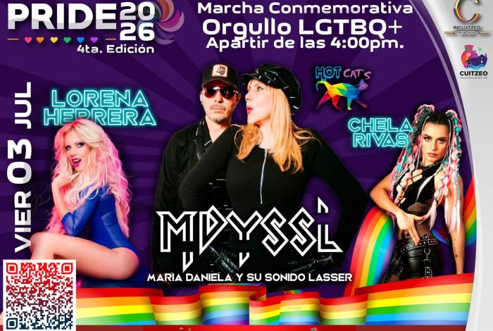 Cuitzeo celebrará el Mes del Orgullo con Lorena Herrera y María Daniela y su Sonido Láser