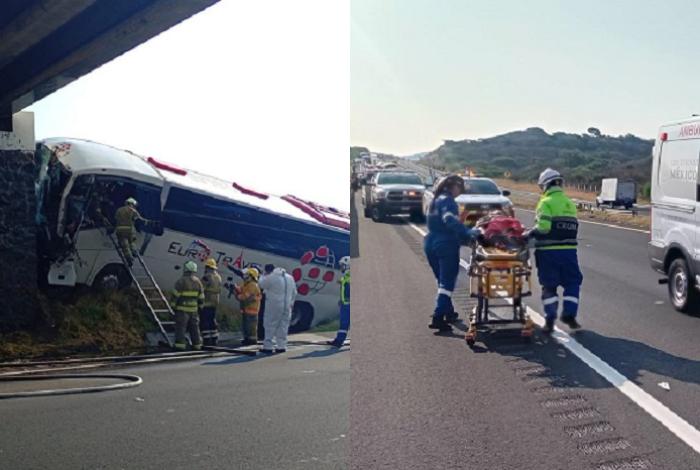 Deja 29 lesionados accidente de autobús a la altura de Copándaro; un menor quedó prensado