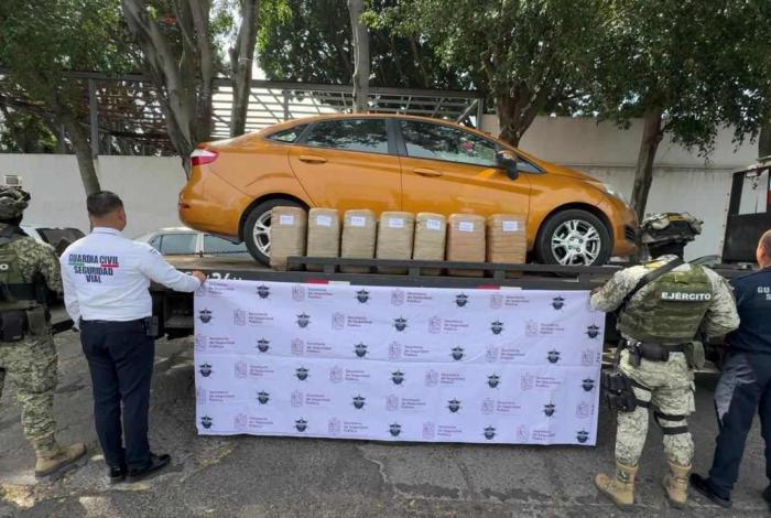 Dentro de operativo Blindaje Morelia, asegurados más de 57 kilos de mariguana: SSP