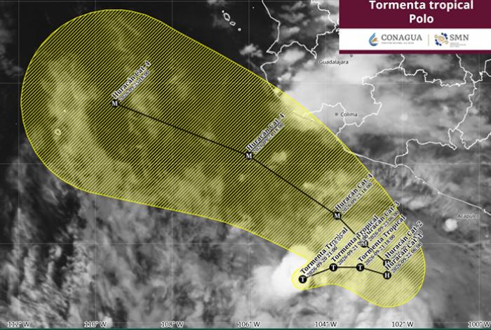 Depresión tropical 17-E en el Pacífico ya es tormenta Polo; amenaza con convertirse en huracán categoría 4