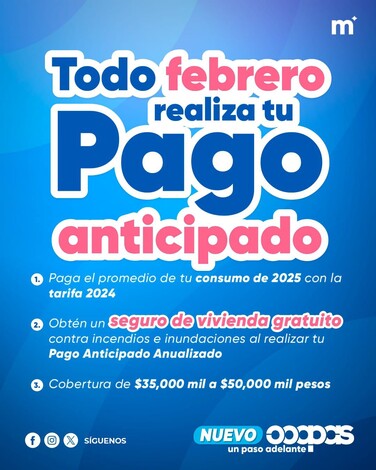 Descuentos por Pago Anticipado del OOAPAS se extiende todo el mes de febrero