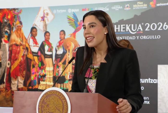 Desde Palacio Nacional presumen la K'uínchekua como imperdible de marzo