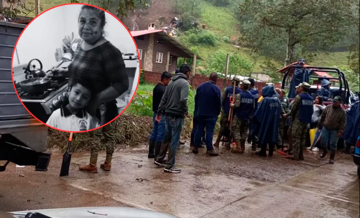 Deslave en Huauchinango deja una tragedia familiar y continúa la búsqueda de un niño de 6 años