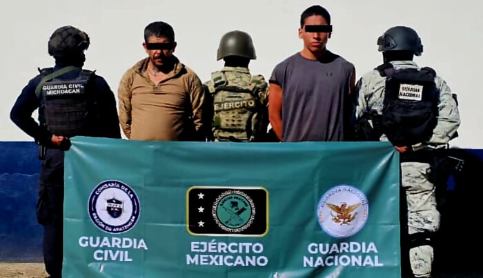 Detenidos “El Checo” y “El Chino” presuntos pistoleros del CJNG, en Buenavista