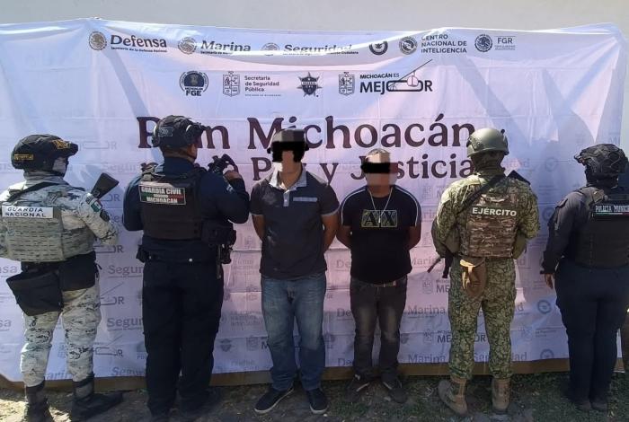 Deti3nen a dos en Nuevo Urecho; les encontraron met4nfetam1na y un arm4