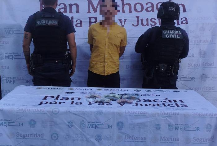 Detiene Guardia Civil a presunto asaltante de comercios en Jacona; le aseguran más de 53 mil pesos