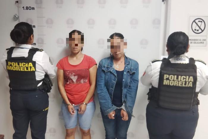 Detienen a dos mujeres en Morelia, por posible allanamiento de morada